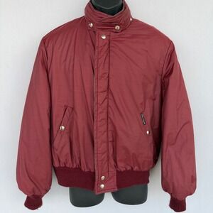 VTG 80s‎ William Barry Reversible Jacket Mens Medium Red Blue Puffer USA VTG